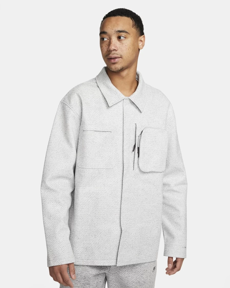 Nike Therma-FIT ADV Men's Light Smoke Grey Workout Jacket - Heather & Anthracite Athletic Coat