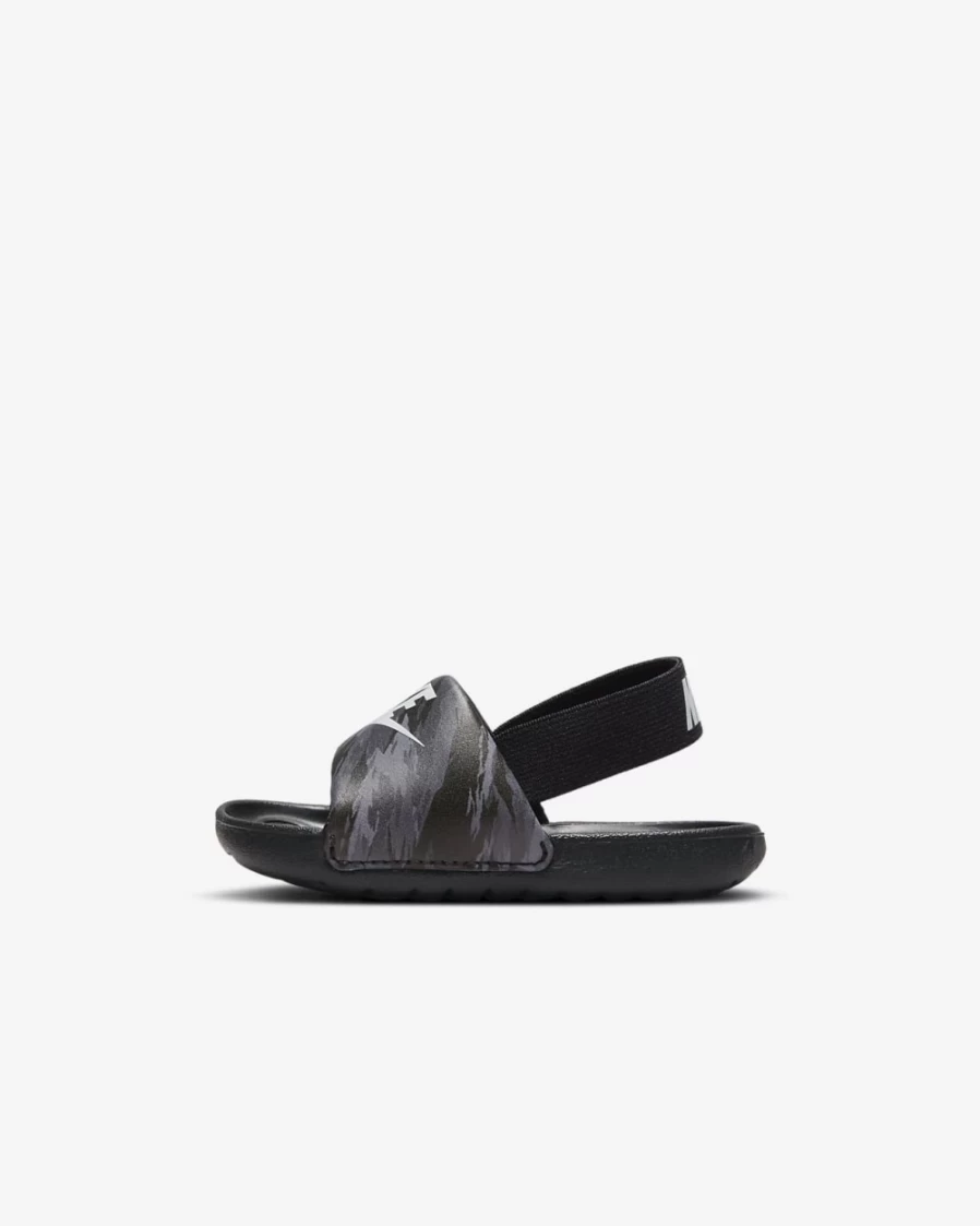 Nike Kawa SE Toddler Slides for Boys & Girls - Black/Black/Pure Platinum Comfortable Sandals