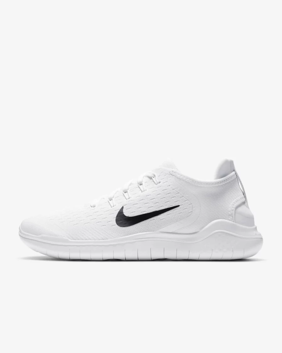 Nike Free Run 2018 Men's White Black Road Running Shoes