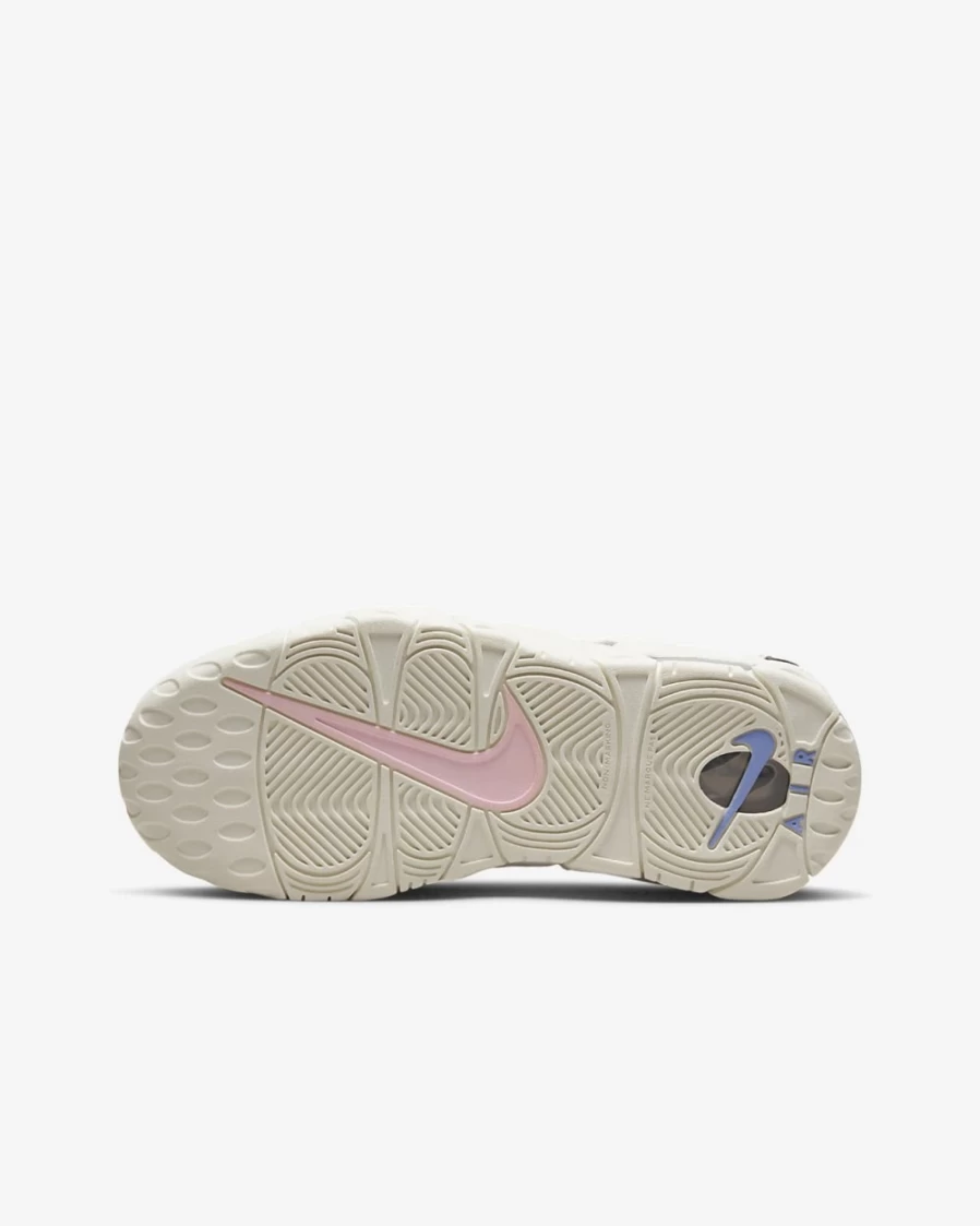 Nike Air More Uptempo Big Kids' Sneakers for Boys & Girls in Sail/Light Thistle/Pink Foam/Black