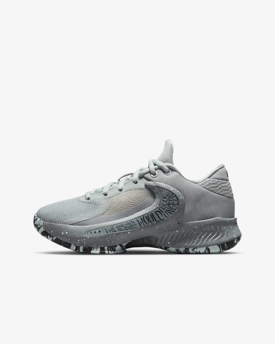 Nike Freak 4 Big Kids' Basketball Shoes - Wolf Grey/Ice/Cool Grey/White for Boys and Girls