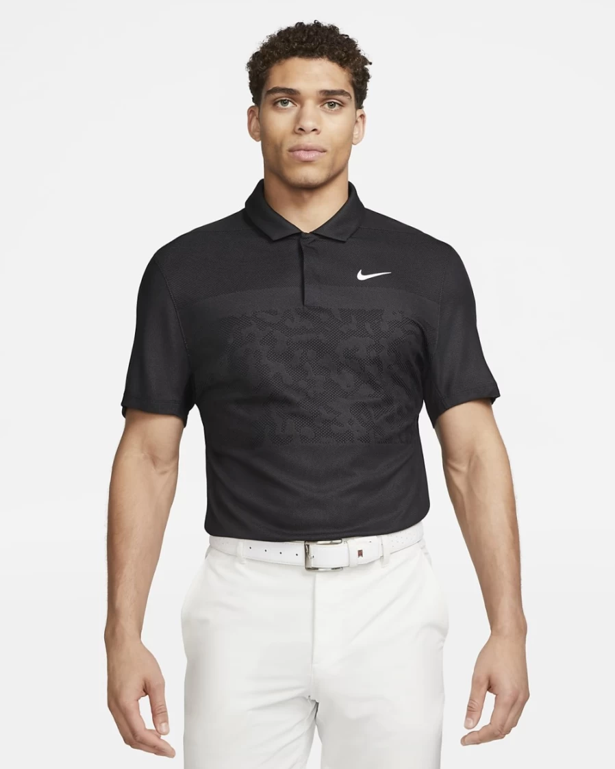 Nike Dri-FIT ADV Tiger Woods Men's Golf Polo Shirt - Black, Anthracite, White