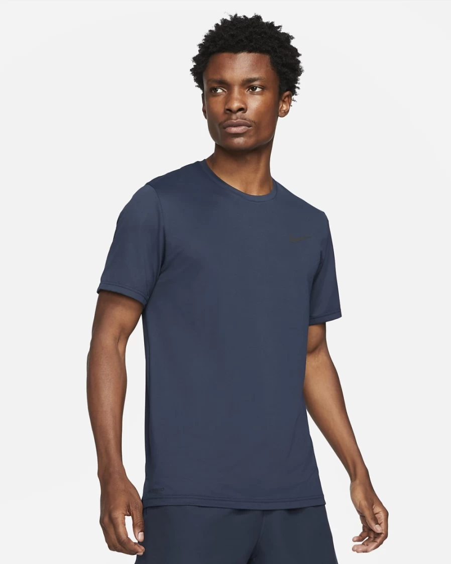 Nike Pro Dri-FIT Men's Training T-Shirt - Obsidian/Black - Moisture-Wicking Performance Top