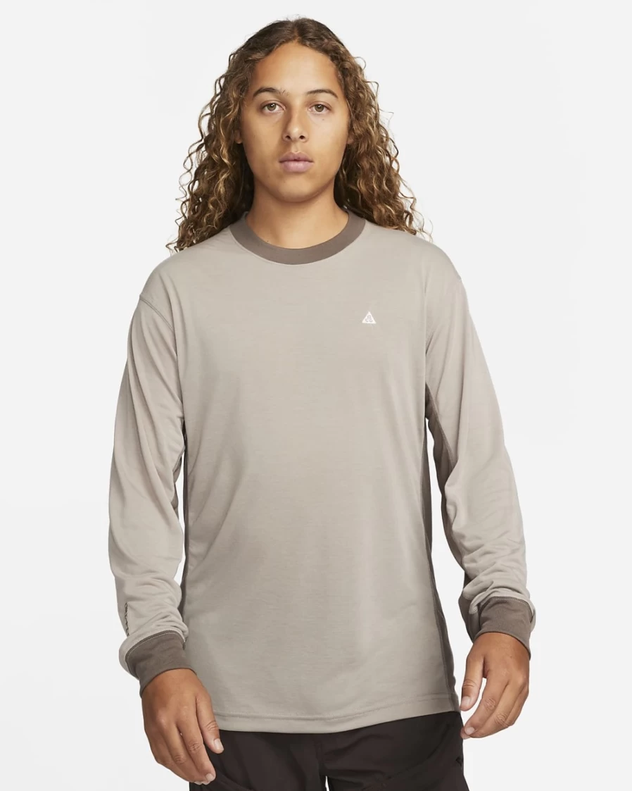 Nike ACG Dri-FIT Goat Rocks Men's Long-Sleeve Shirt - Moon Fossil, Ironstone, Olive Grey, Summit White