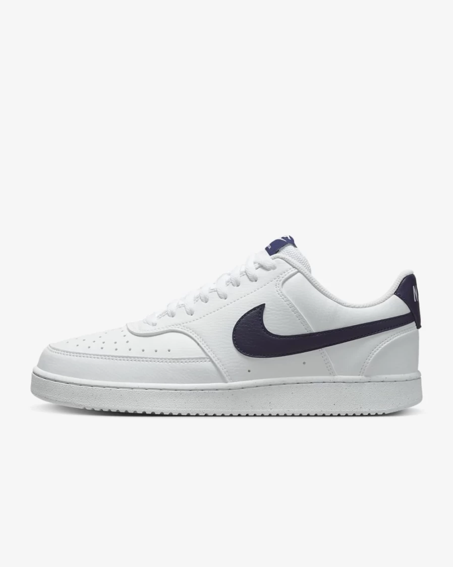 Nike Court Vision Low Next Nature Men's Sneakers in White/Midnight Navy - Casual Athletic Shoes for Men