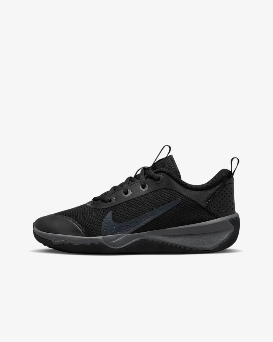 Nike Omni Multi-Court Big Kids' Indoor Court Shoes - Black/Anthracite - Unisex Boys & Girls Basketball Sneakers