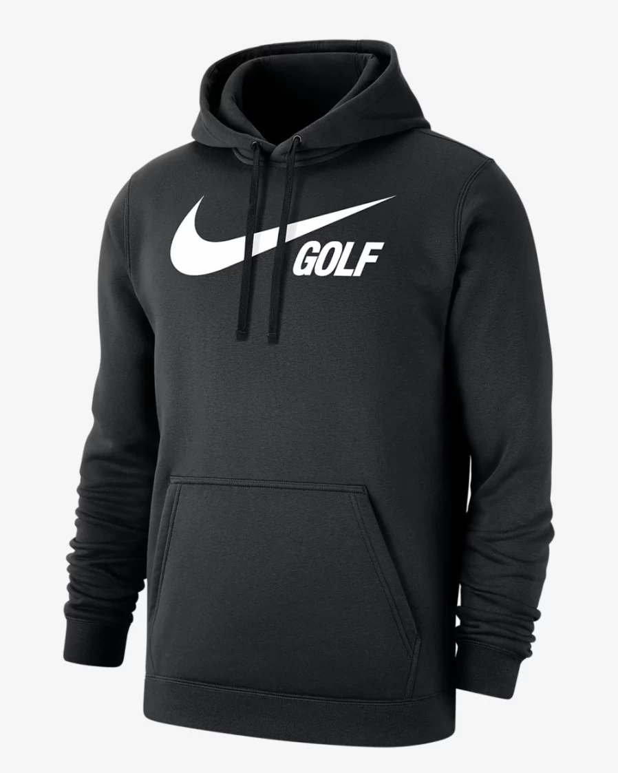 Nike Men's Black Swoosh Golf Hoodie - Comfortable & Stylish Performance Wear