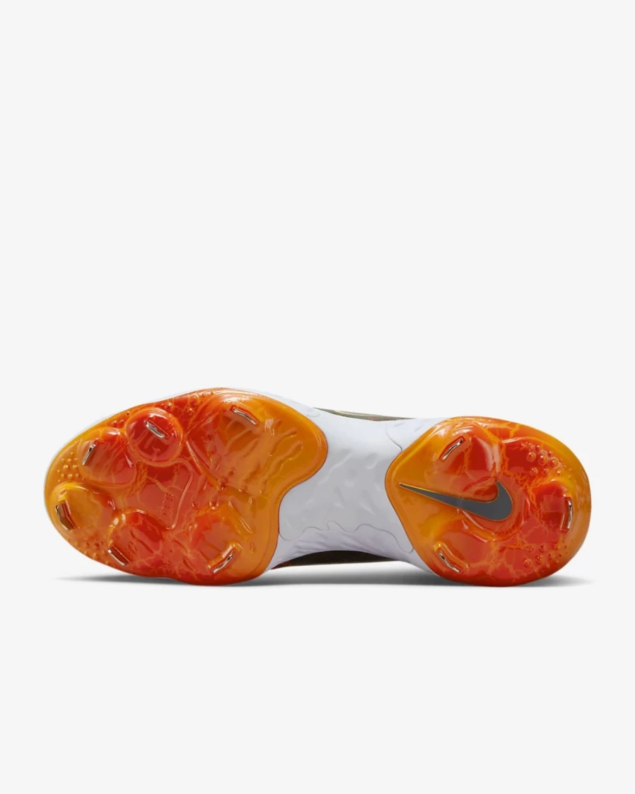 Nike Alpha Huarache Elite 4 Low NRG Baseball Cleats for Men - White/Phantom/Laser Orange/Light Crimson
