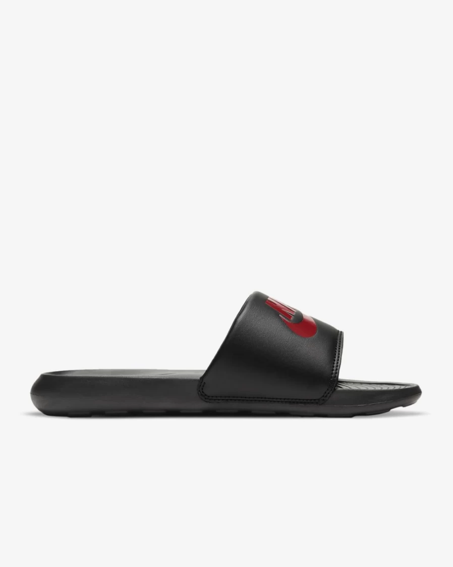 Nike Victori One Slides for Men - Black/Black/University Red Athletic Sandals