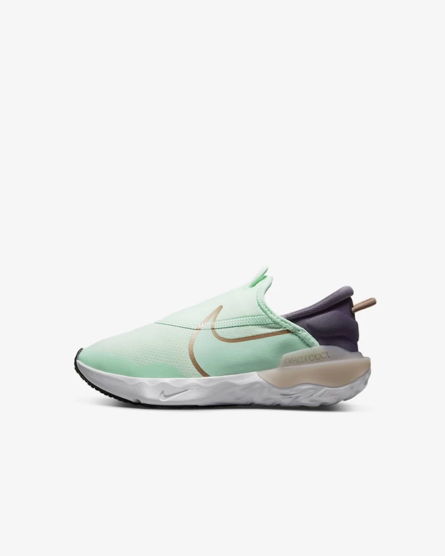 Nike Flow Little Kids' Sneakers for Boys & Girls in Mint Foam/Canyon Purple/Amethyst Ash/Metallic Red Bronze