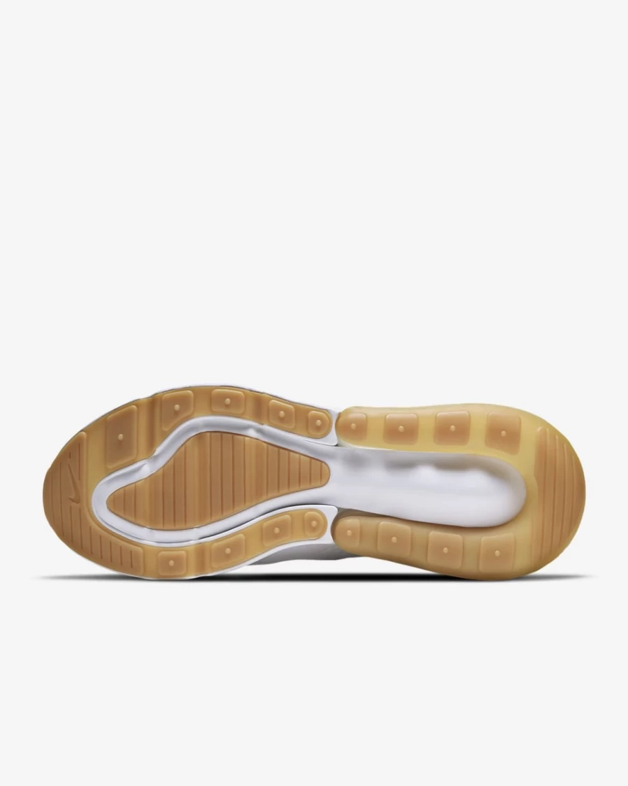 Nike Air Max 270 Men's Sneakers in White/Gum Light Brown/White - Running Shoes for Men
