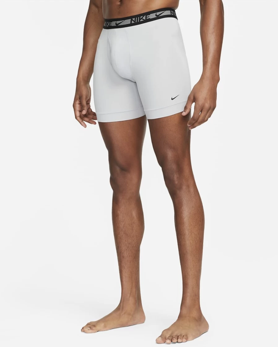 Nike Men's Dri-FIT Ultra-Stretch Micro Boxer Briefs 3-Pack - Multi-Color Moisture-Wicking Underwear
