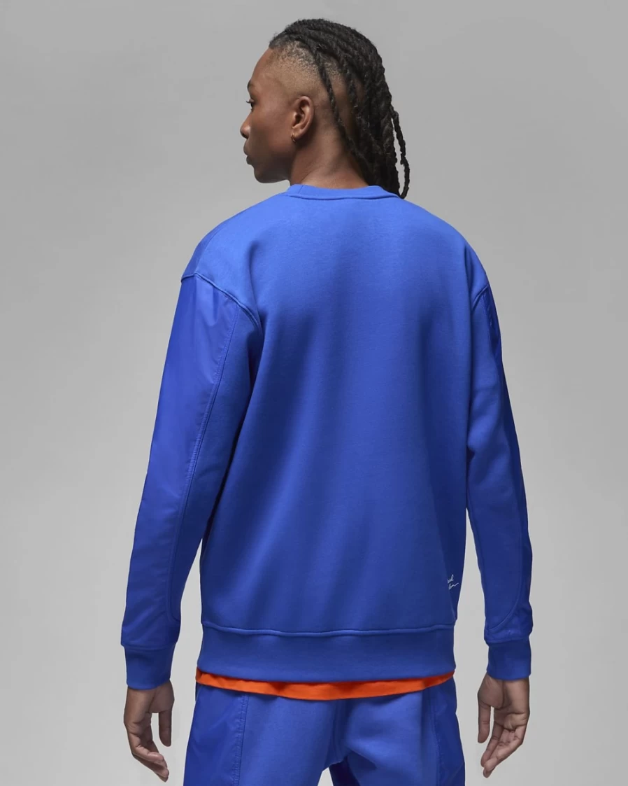 Nike Jordan Flight MVP Men's Graphic Fleece Crewneck Sweatshirt - Game Royal/White