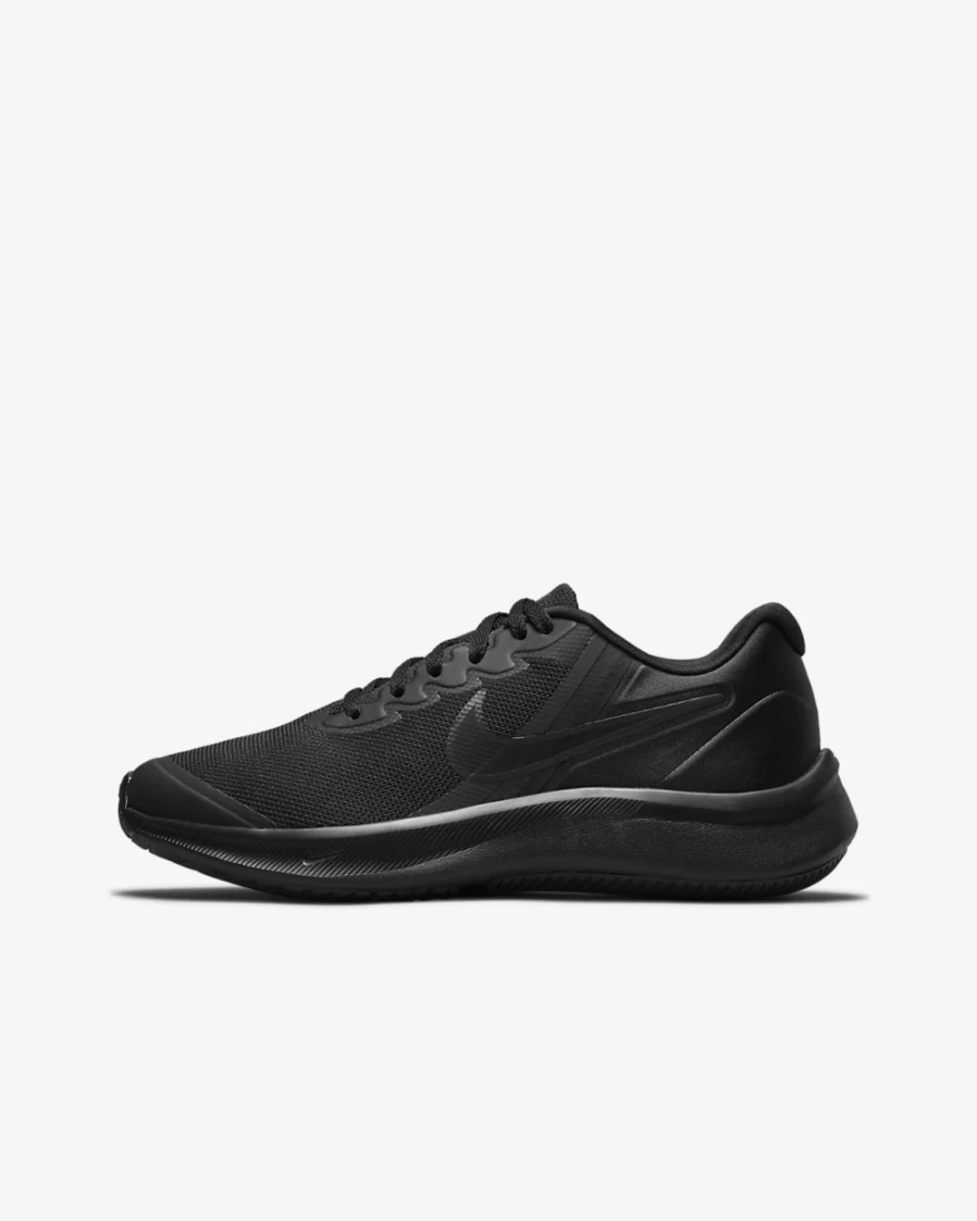 Nike Star Runner 3 Big Kids' Road Running Shoes - Black/Dark Smoke Grey - Boys & Girls