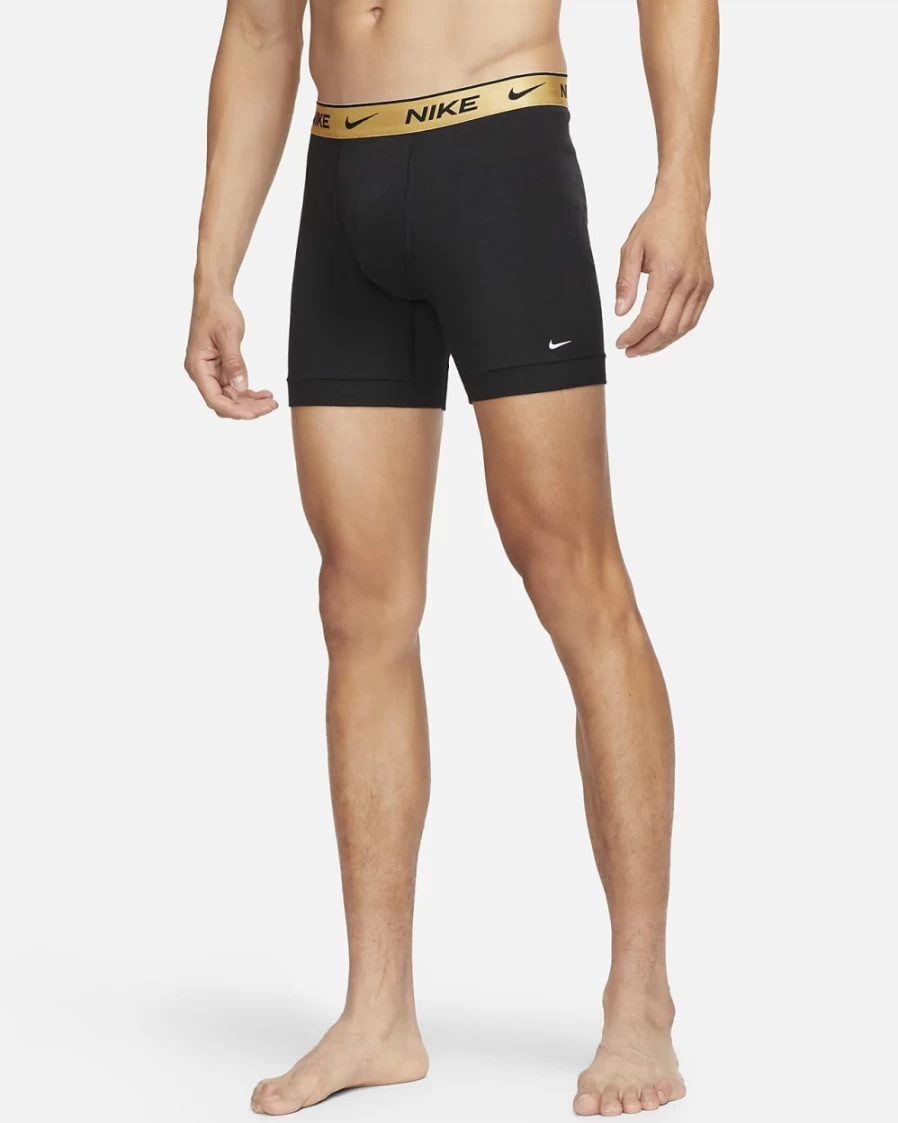 Nike Men's Dri-FIT Essential Cotton Stretch Boxer Briefs 3-Pack - Black