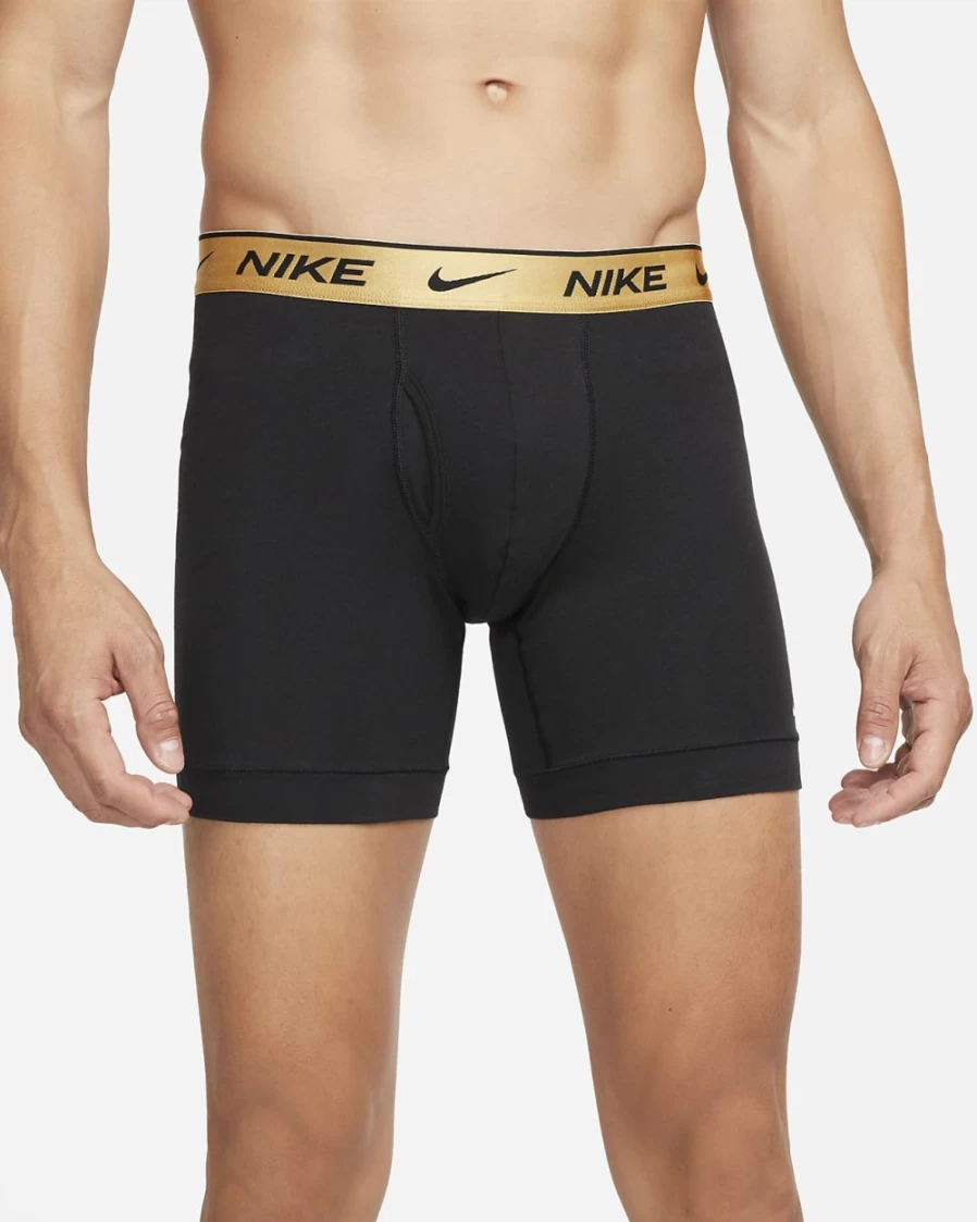 Nike Men's Dri-FIT Essential Cotton Stretch Boxer Briefs 3-Pack - Black