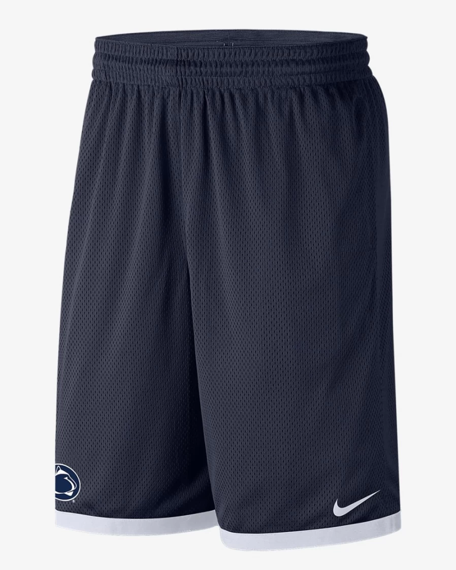 Nike Men's Pennsylvania State Black/White College Mesh Shorts