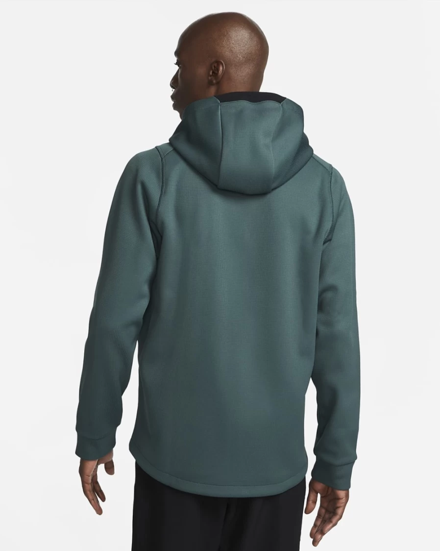 Nike Pro Therma-FIT Men's Full-Zip Hooded Jacket - Faded Spruce/Mineral Teal/Black - Thermal Training Pullover