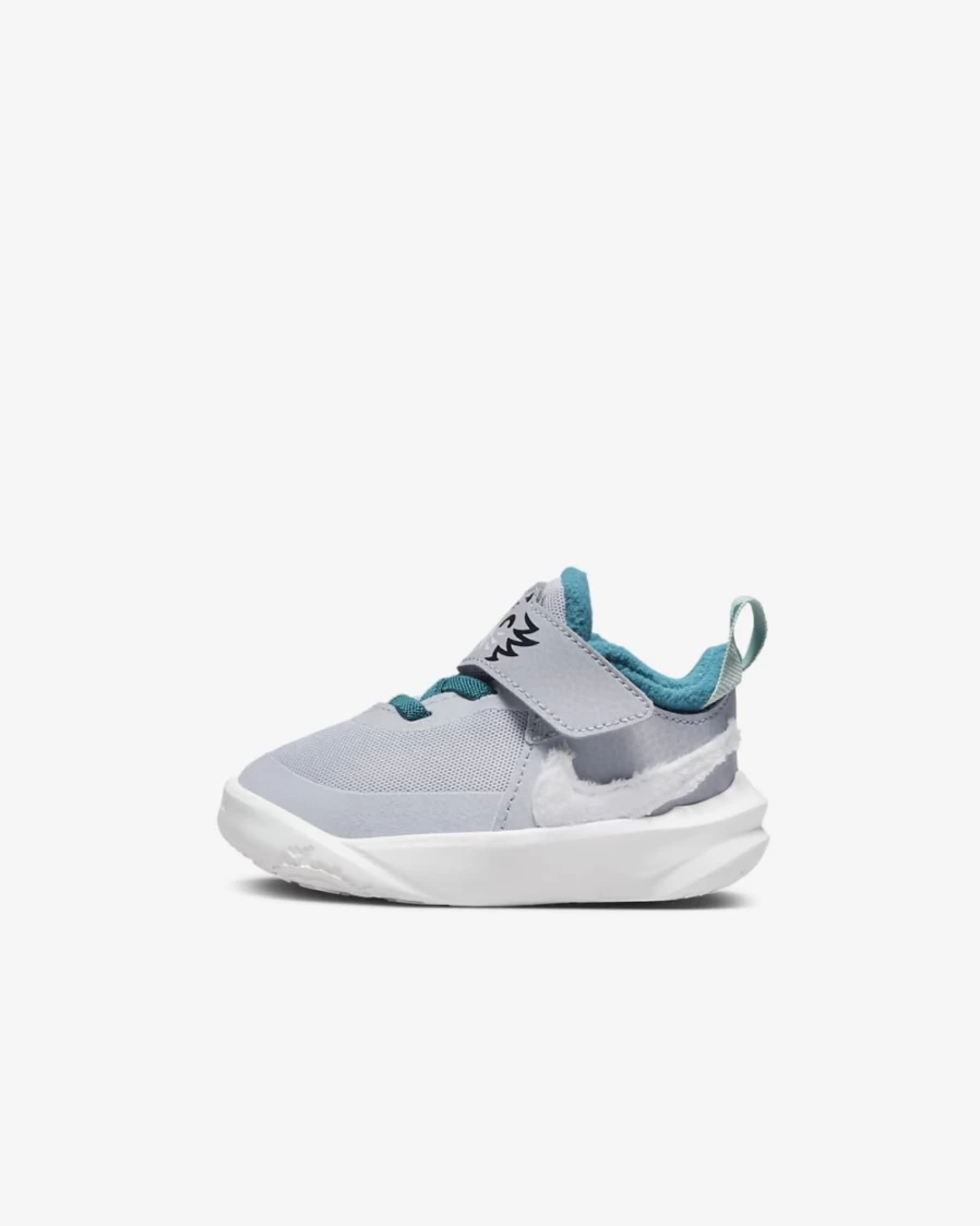 Nike Team Hustle D 10 Toddler Shoes for Boys & Girls - Wolf Grey/Bright Spruce/Enamel Green/Summit White