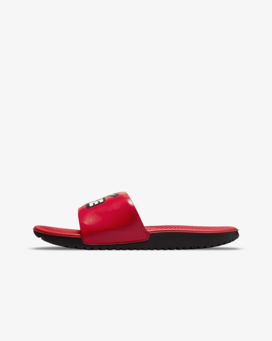 Nike Kawa Kids' Slides - University Red/Black/White - Comfortable Sandals for Boys and Girls