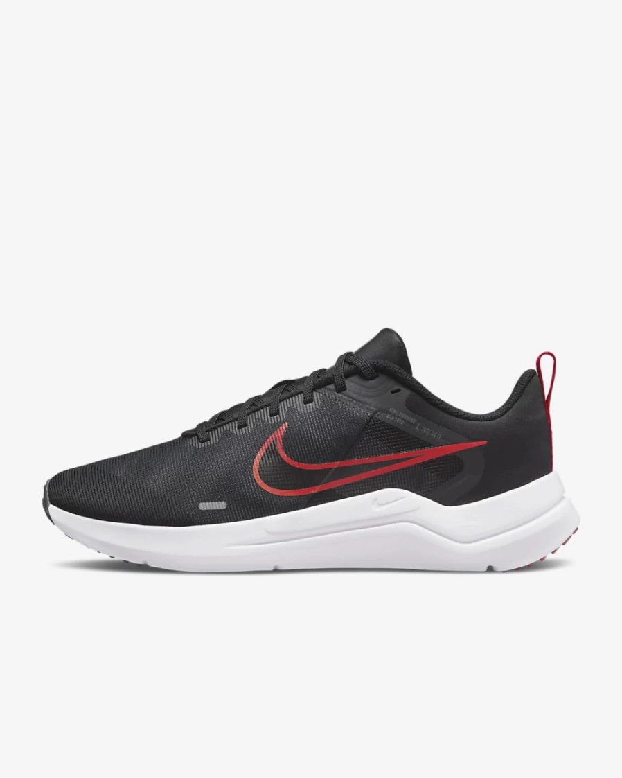 Nike Downshifter 12 Men's Road Running Shoes - Black/Dark Smoke Grey/Light Smoke Grey/White