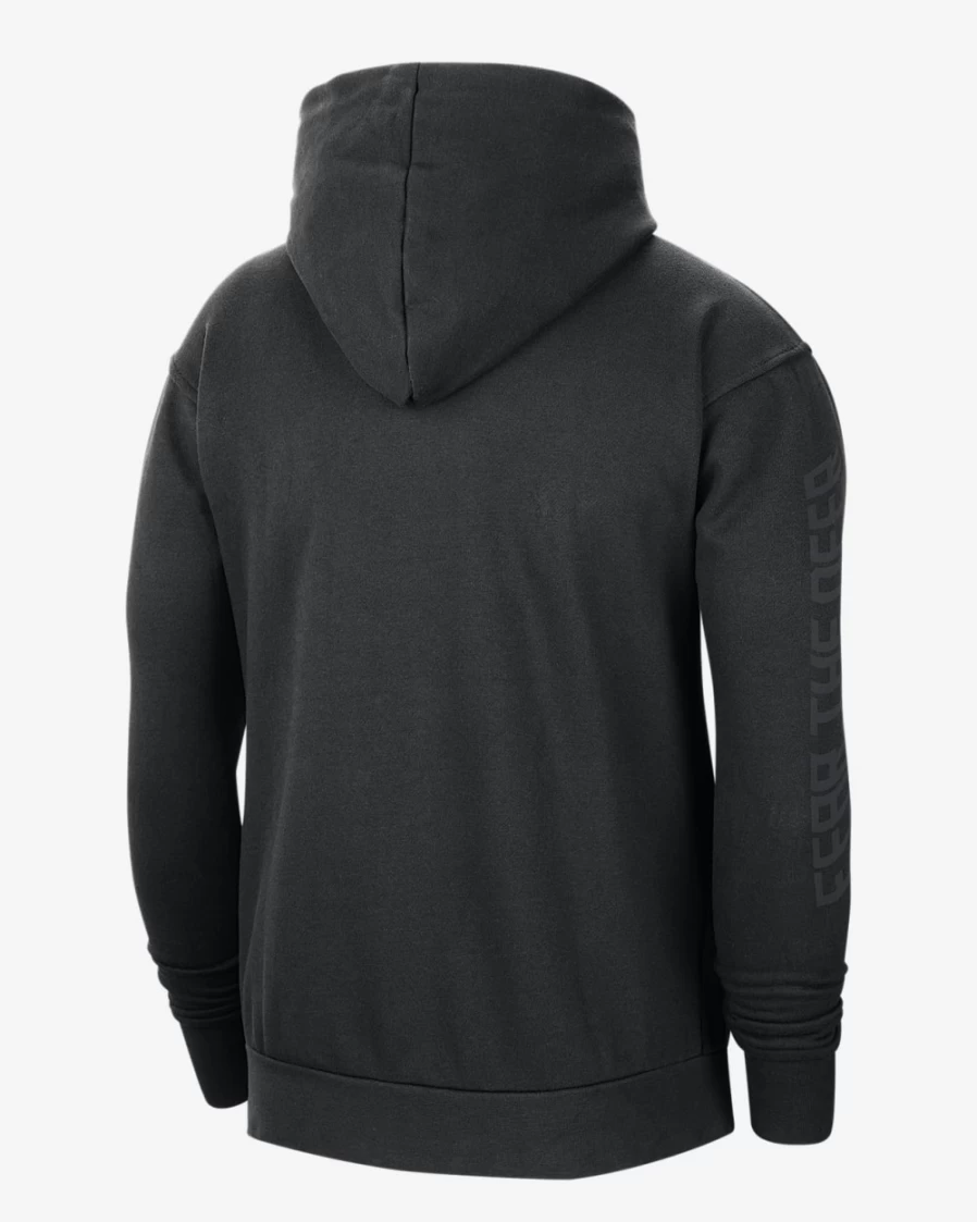 Nike Jordan NBA Milwaukee Bucks Courtside Statement Edition Men's Black Fleece Pullover Hoodie