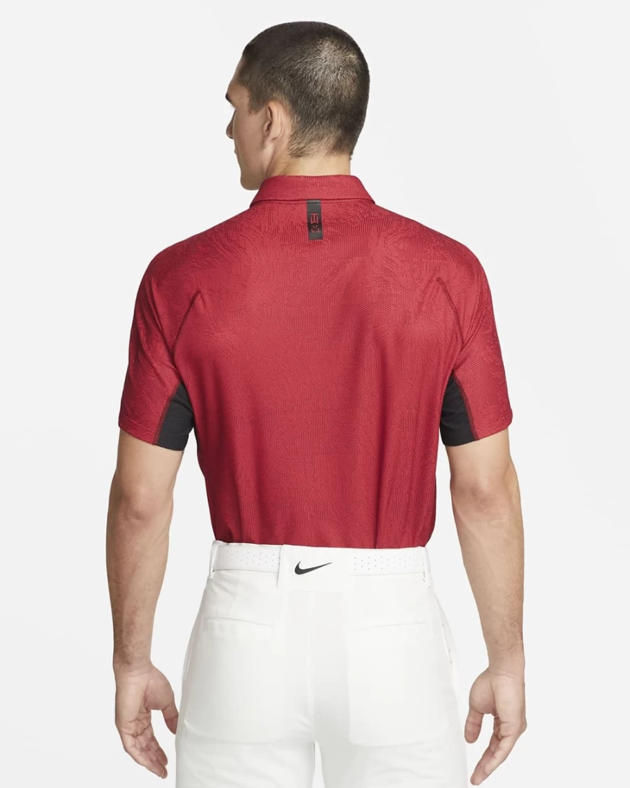 Nike Dri-FIT ADV Tiger Woods Men's Golf Polo Shirt - Gym Red/Team Red/Black, Moisture-Wicking, Performance Fit