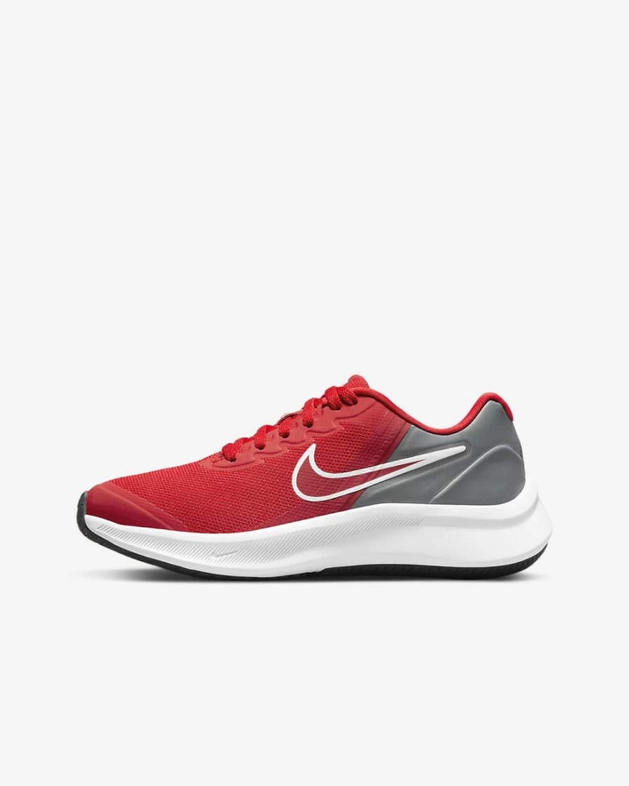 Nike Star Runner 3 Big Kids' Road Running Shoes for Boys & Girls - University Red/Smoke Grey