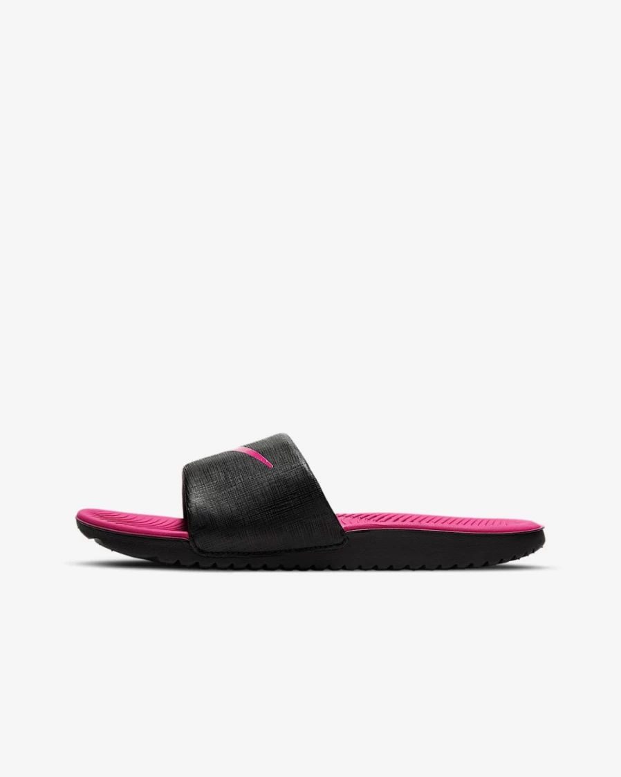 Nike Kawa Slides for Boys & Girls - Comfortable Kids' Sandals in Black & Vivid Pink