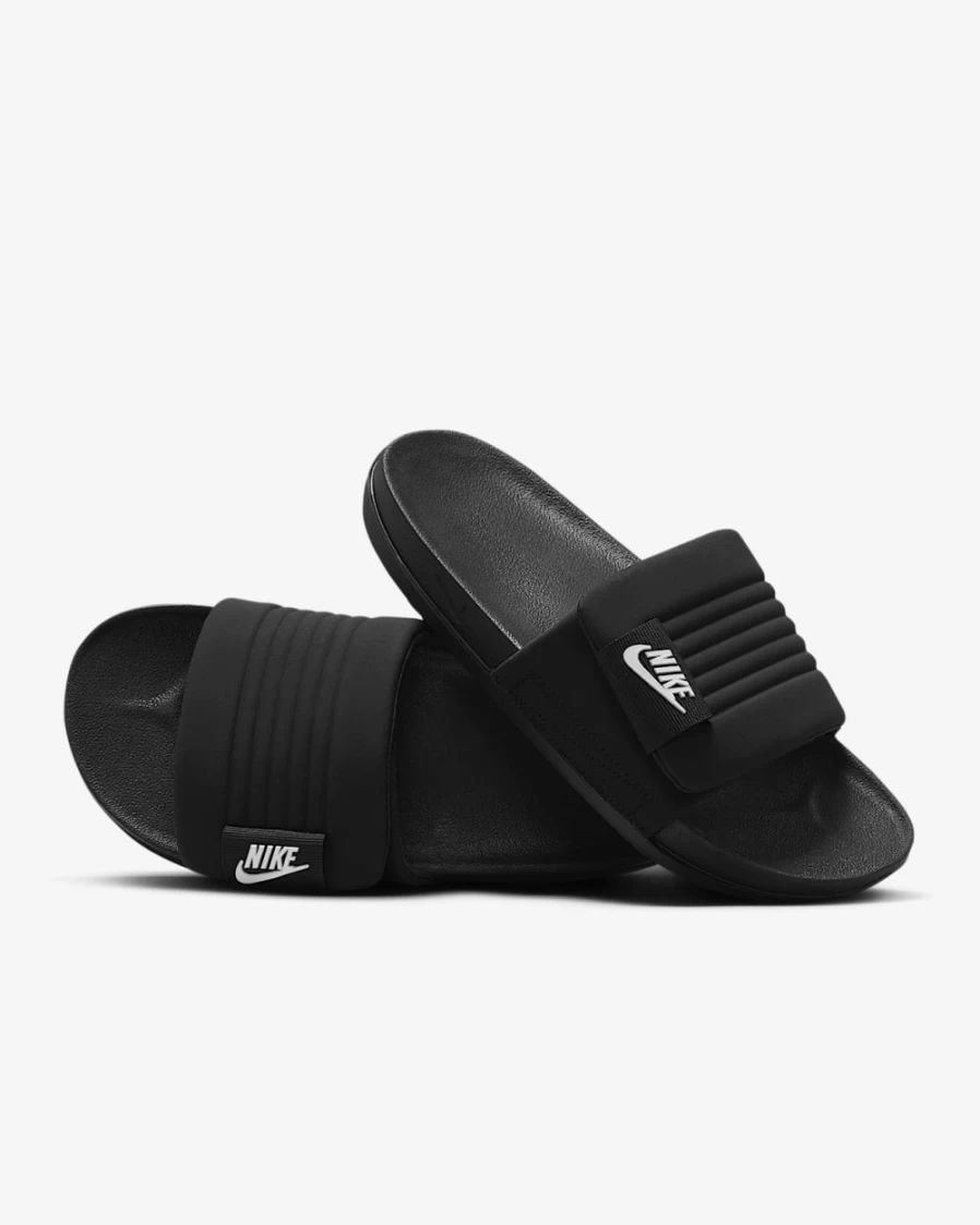 Nike Offcourt Adjust Men's Slides - Black/White Casual Comfort Sandals for Men