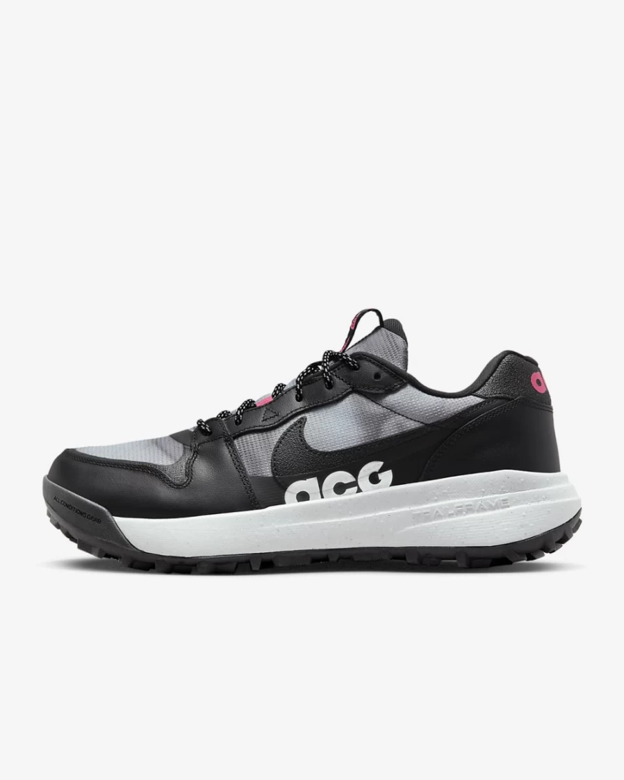 Nike ACG Lowcate SE Men's Shoes - Black/Hyper Pink/Wolf Grey Trail Running Sneakers for Men
