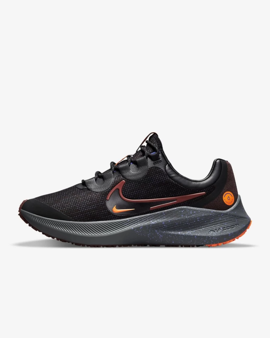 Nike Winflo 8 Shield Men's Road Running Shoes - Weather-Resistant, Bronze Eclipse/Redstone/Total Orange/Black