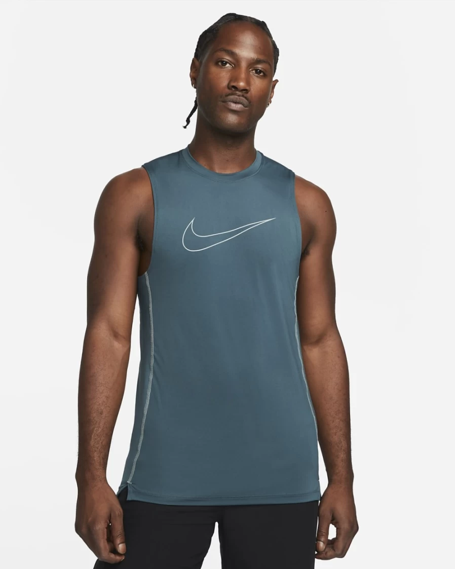 Nike Pro Dri-FIT Men's Slim Fit Sleeveless Top - Faded Spruce/Mica Green Athletic Shirt