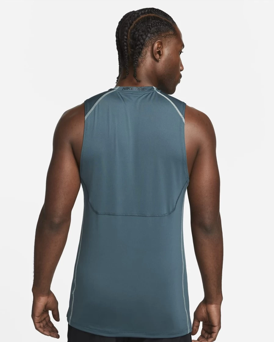 Nike Pro Dri-FIT Men's Slim Fit Sleeveless Top - Faded Spruce/Mica Green Athletic Shirt