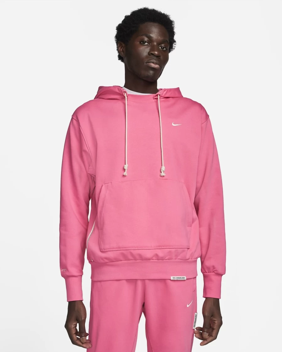 Nike Dri-FIT Men's Pullover Basketball Hoodie - Pinksicle/Pale Ivory Training Sweatshirt