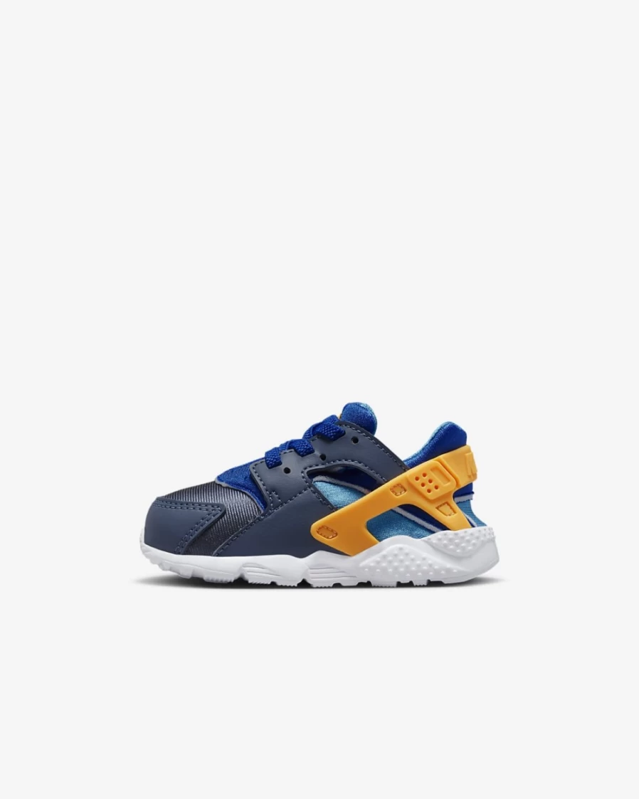Nike Huarache Run Baby Toddler Shoes for Boys & Girls - Diffused Blue, Racer Blue, Blue Lightning, Laser Orange
