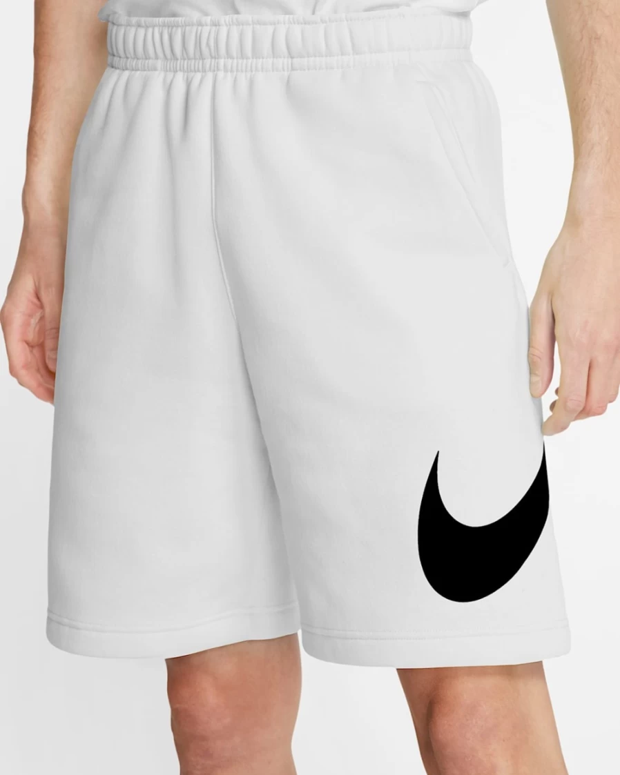 Nike Men's Sportswear Club Graphic Shorts - White/White Athletic Casual Wear