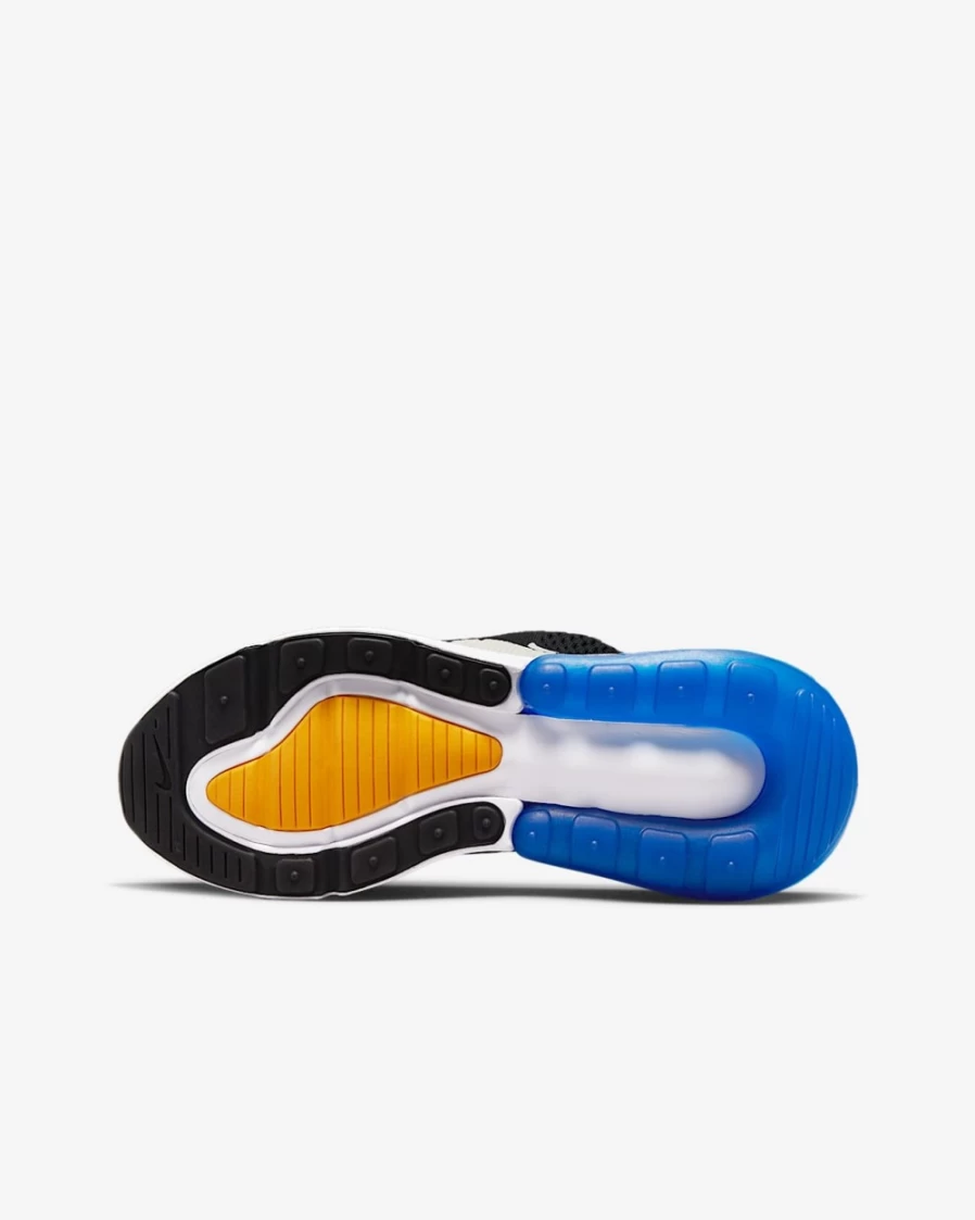 Nike Air Max 270 Big Kids' Shoes - Black/Game Royal/Light Bone/White - Running Shoes for Boys and Girls