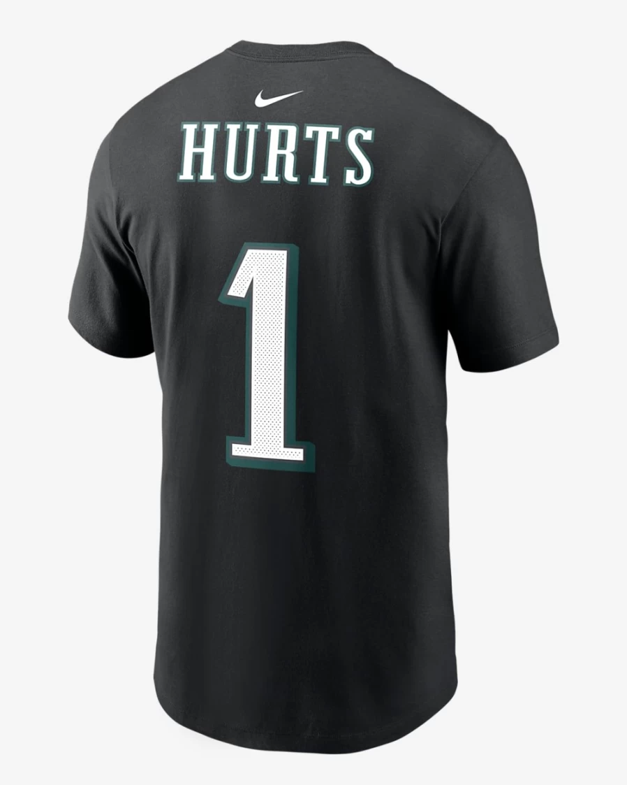 Nike Men's Black Philadelphia Eagles Jalen Hurts Super Bowl LVII T-Shirt