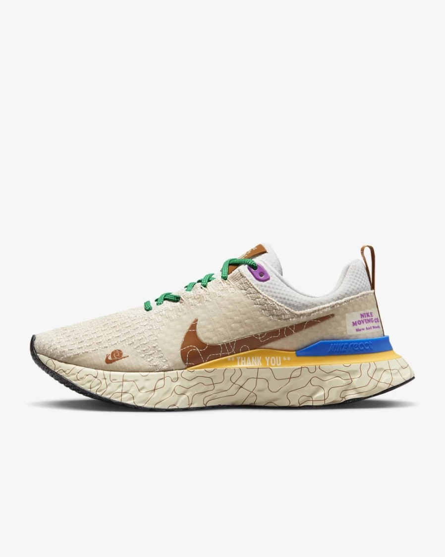 Nike Infinity React 3 Premium Men's Road Running Shoes - Phantom/Oatmeal/Citron Pulse/Ale Brown
