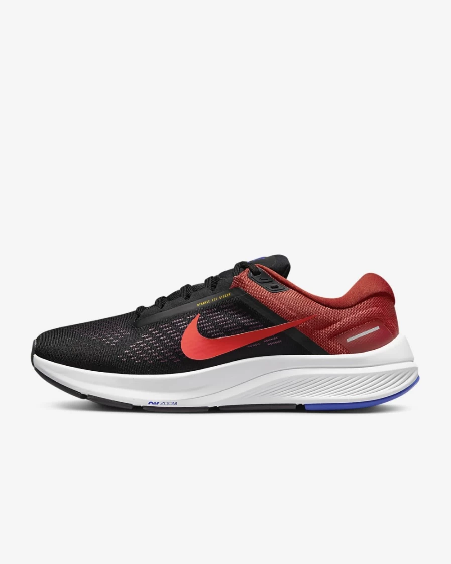 Nike Structure 24 Men's Road Running Shoes - Black/Cinnabar/Concord/Bright Crimson