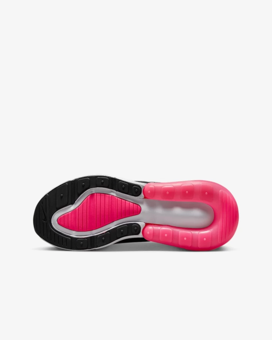 Nike Air Max 270 Big Kids' Shoes for Boys & Girls in Smoke Grey/Black/White/Hyper Pink