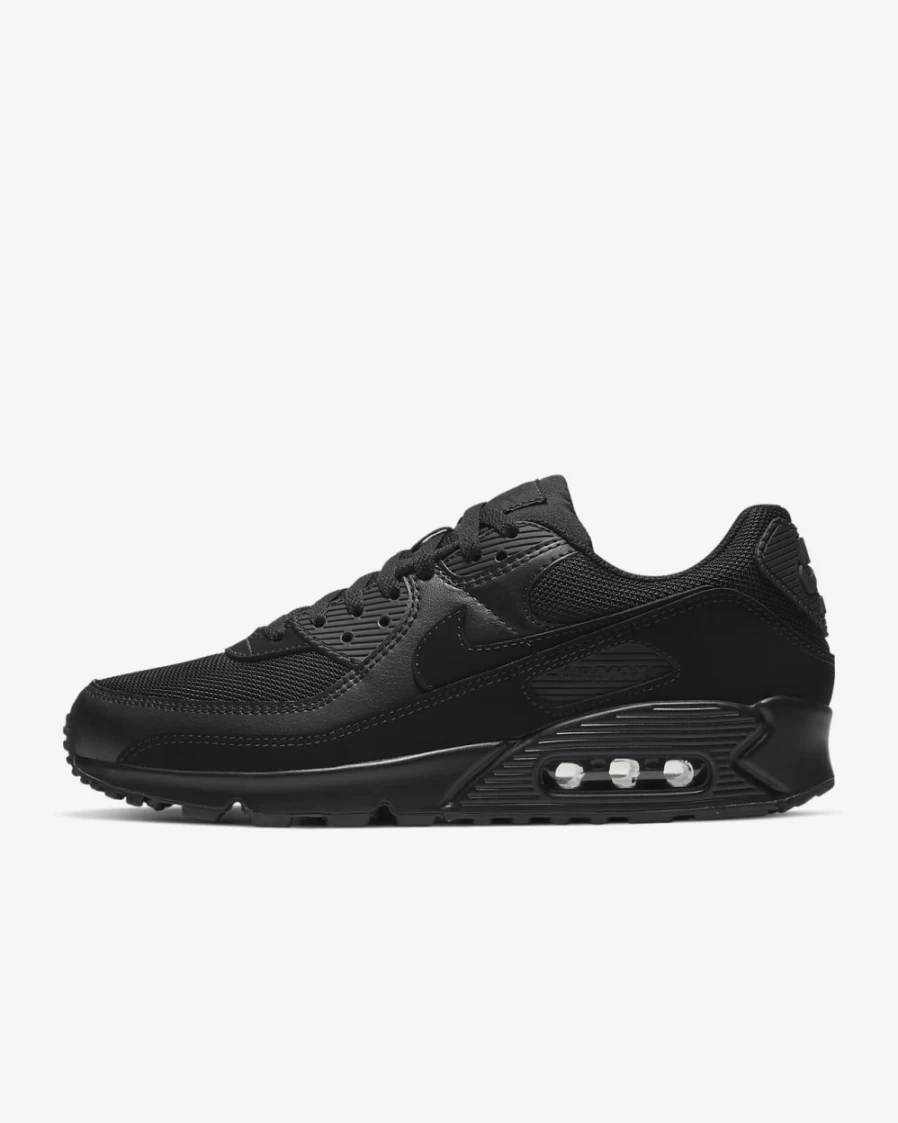 Nike Air Max 90 Men's Black Sneakers - Running Shoes for Men