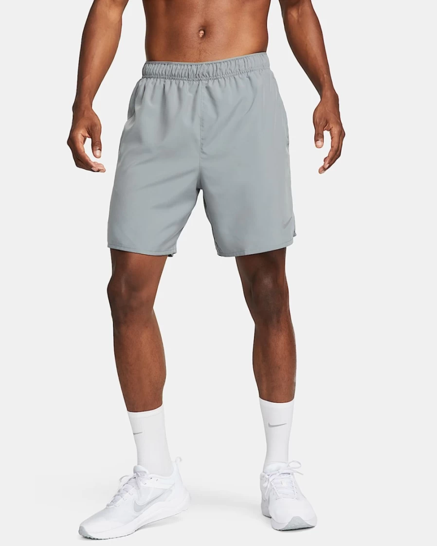 Nike Dri-FIT Challenger Men's 7" Running Shorts Lined Brief in Smoke Grey/Black