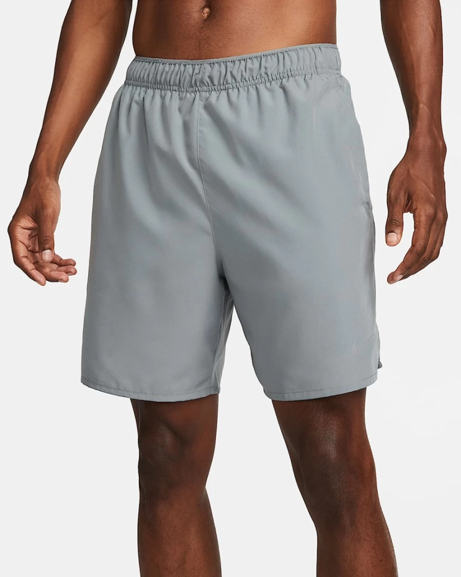 Nike Dri-FIT Challenger Men's 7" Running Shorts Lined Brief in Smoke Grey/Black