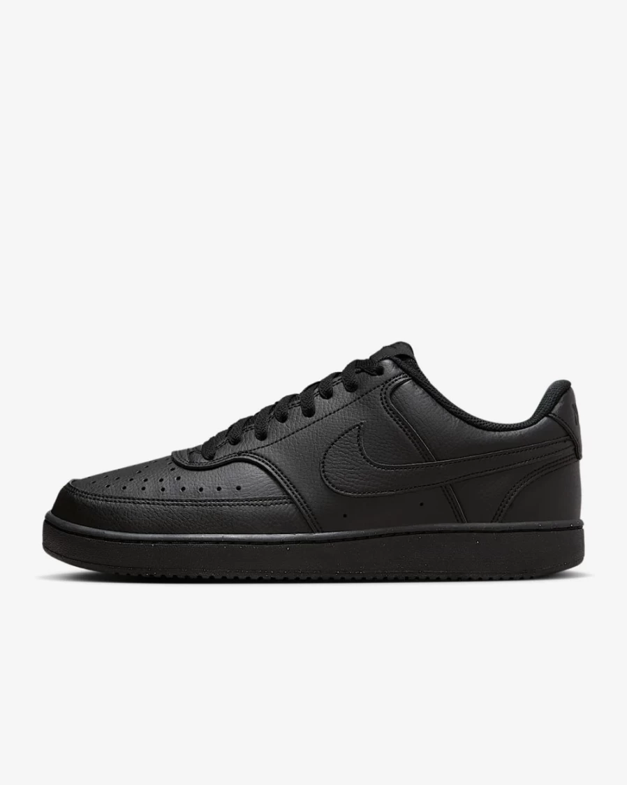Nike Court Vision Low Next Nature Men's Sneakers - Black Triple Monochrome
