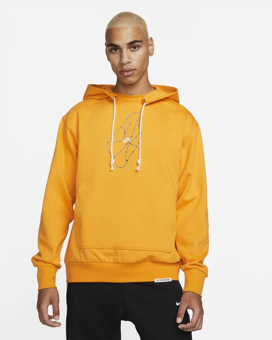 Nike Dri-FIT Men's Basketball Hoodie Pullover - Kumquat/Summit White