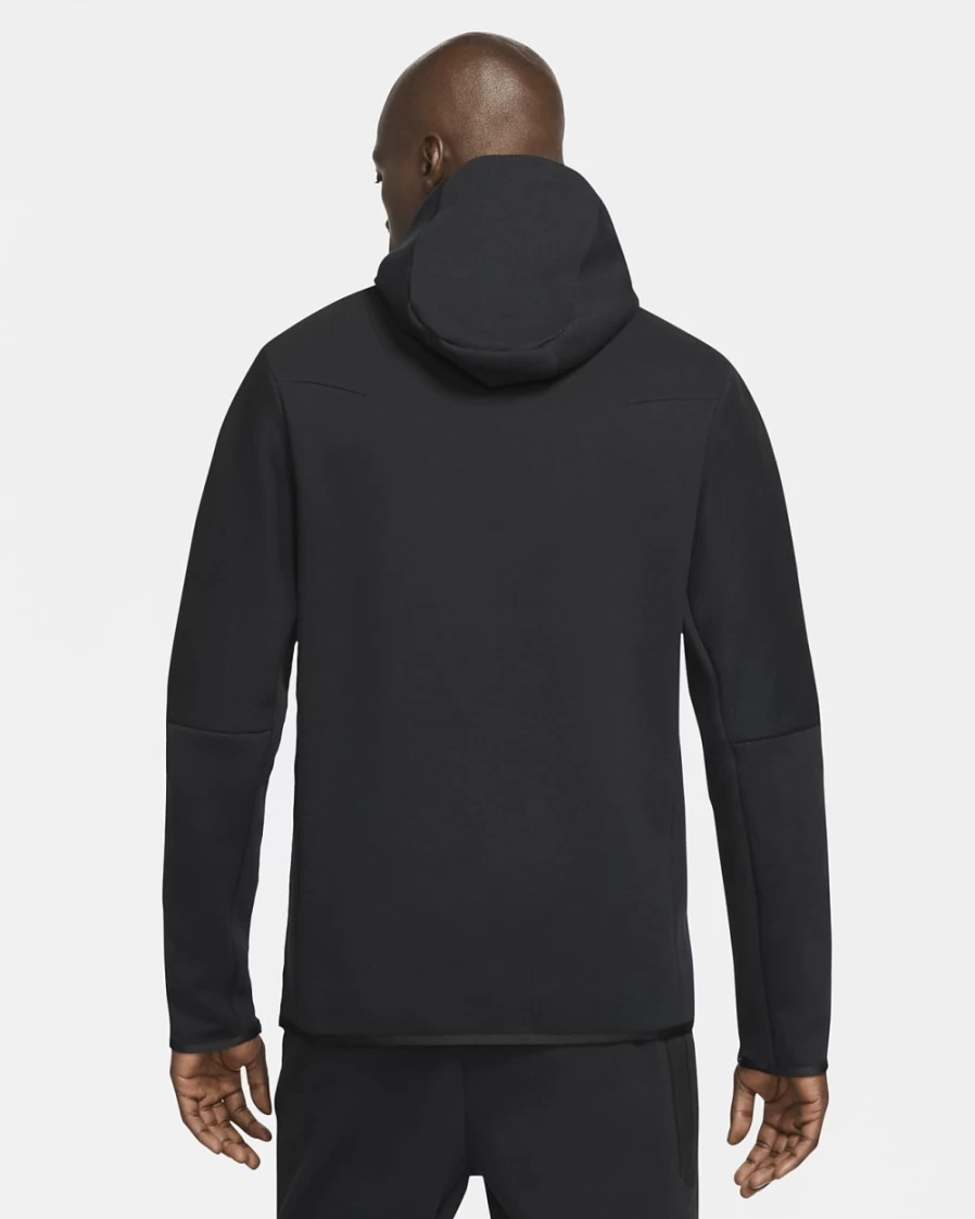 Nike Tech Fleece Men's Black Pullover Hoodie - Lightweight & Comfortable Sportswear