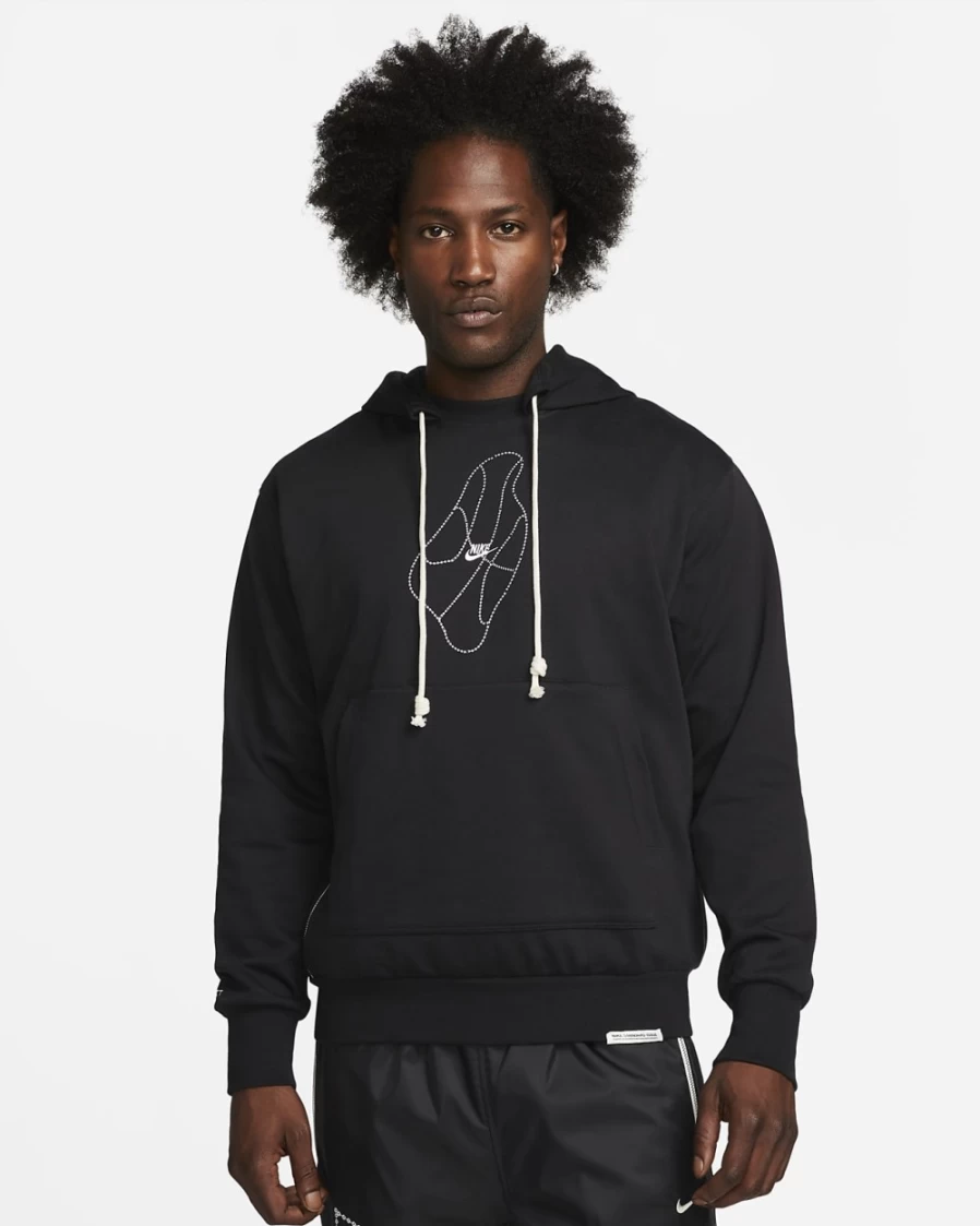 Nike Dri-FIT Men's Basketball Hoodie - Black/Summit White Pullover for Training & Casual Wear