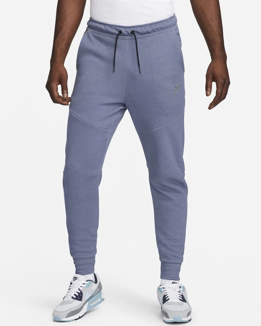 Nike Men's Tech Fleece Joggers - Diffused Blue/Heather - Sportswear Comfort Pants